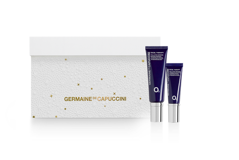 Promo Kerst zuurstofgevende dagcrème met zuurstofgevende oogcrème anti-blauw licht normale-vette huid