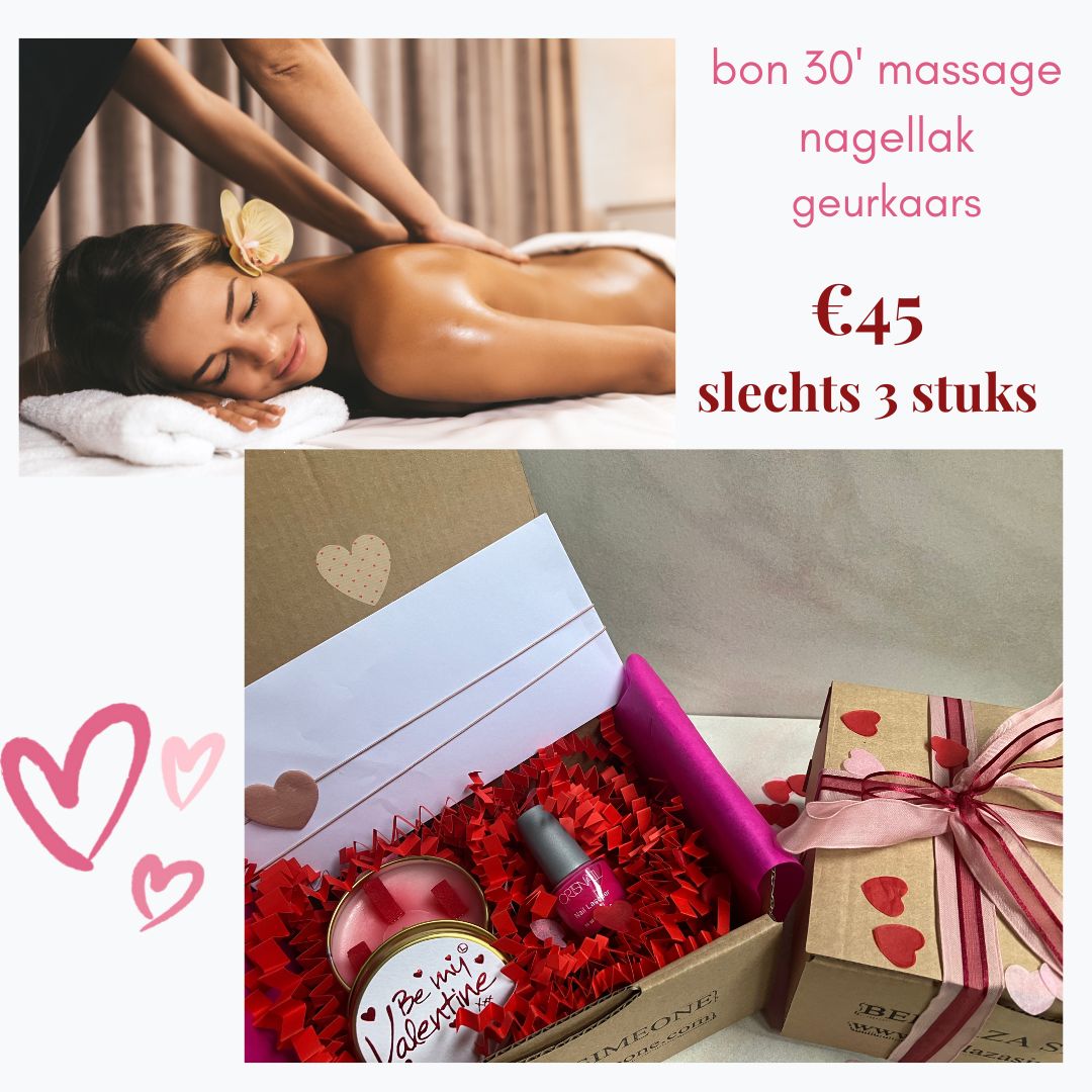 Valentijnscadeaubox massage half uur